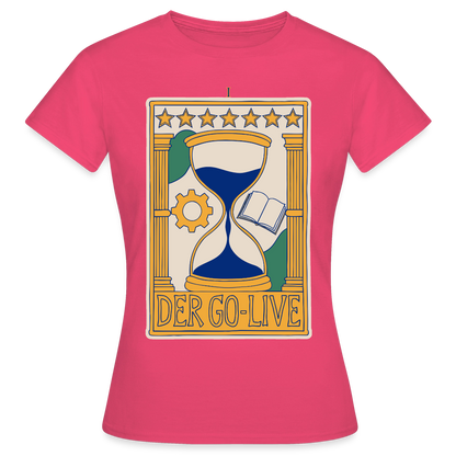 Der Go-Live. Tarot-Motiv Motiv-T-Shirt für Frauen, Farbe Azalea