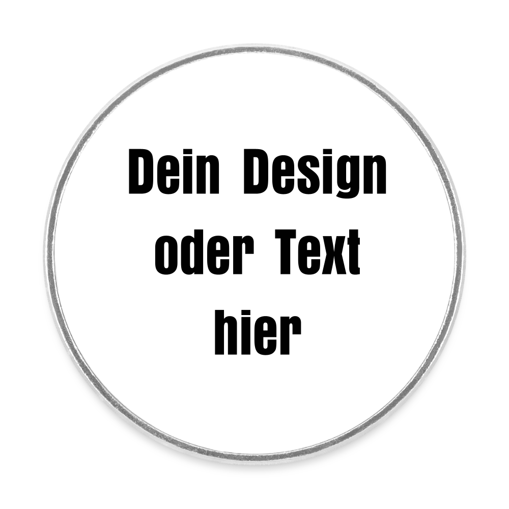 Runder Kühlschrankmagnet - personalisierbar - Weiß