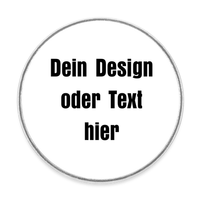 Runder Kühlschrankmagnet - personalisierbar - Weiß