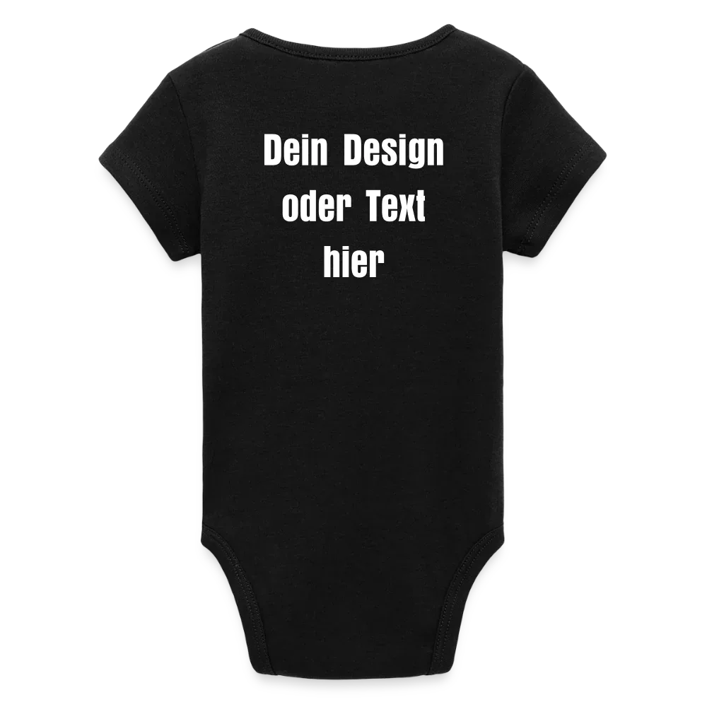Stanley/Stella Baby Bio Kurzarm-Body - personalisierbar - Schwarz