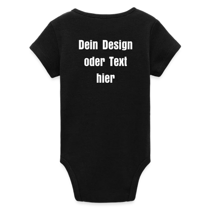 Stanley/Stella Baby Bio Kurzarm-Body - personalisierbar - Schwarz