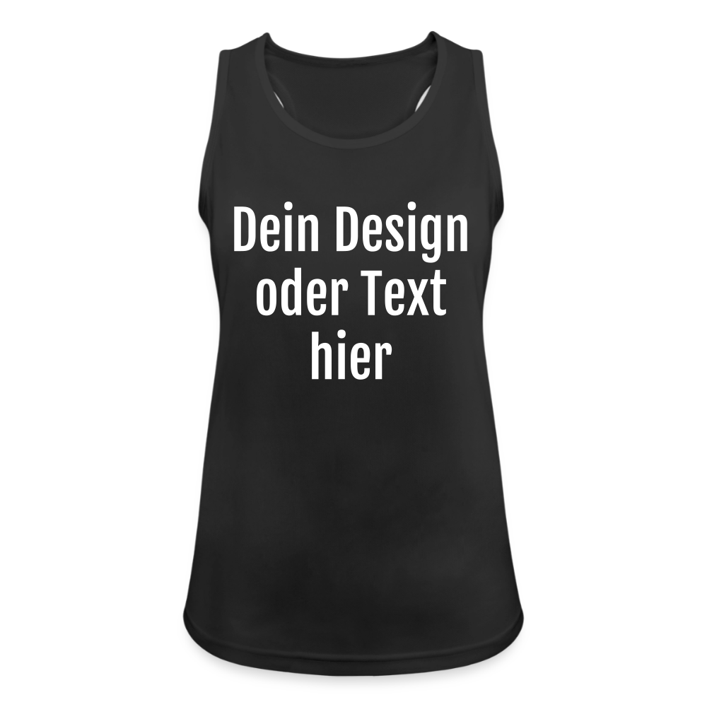 Funktionelles Frauen Tank Top atmungsaktiv - personalisierbar - Schwarz