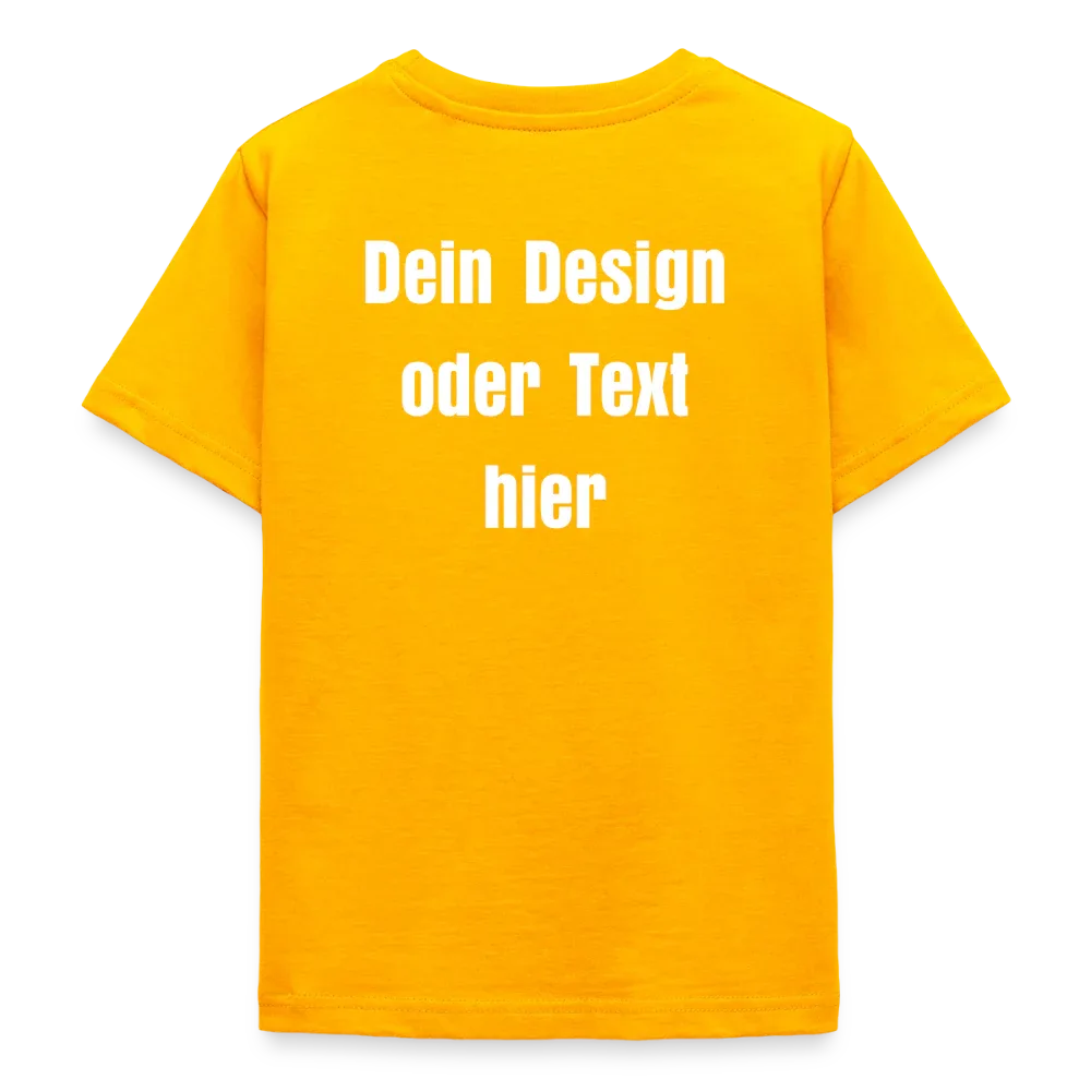 Teenager T-Shirt - personalisierbare Vorder- und Rückseite - Gold
