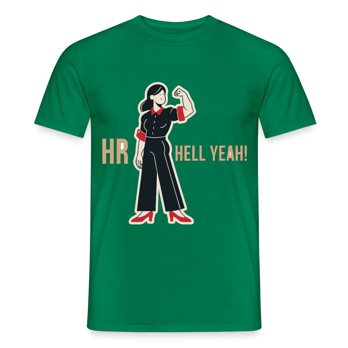 HR. Hell yeah! Motiv-T-Shirt für Männer, Farbe Kelly Green