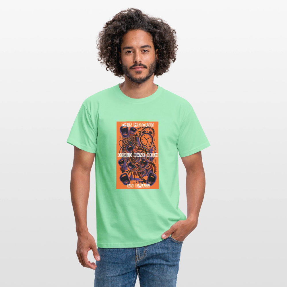 "Meeting Email" Motiv-T-Shirt für Männer - Mintgrün