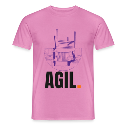 "Agil." Motiv-T-Shirt für Männer, Farbe Pink