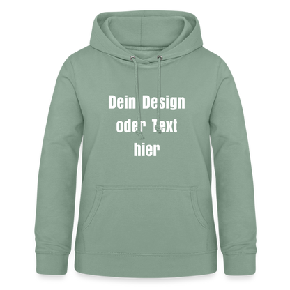Frauen Hoodie - personalisierbare Vorder- und Rückseite - Graugrün