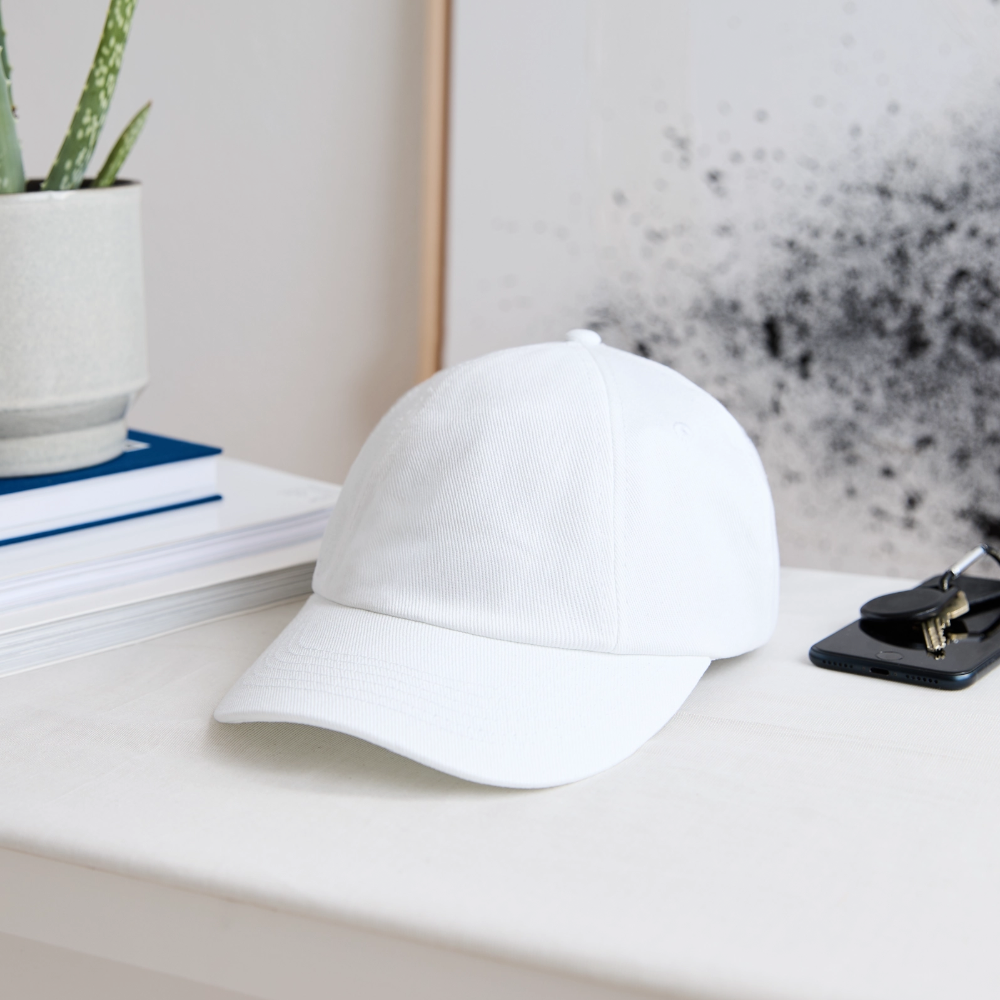 Baseballkappe - personalisierbar - Weiß/Weiß