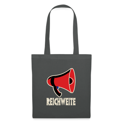 Reichweite. Sachplakat-Motiv Stoffbeutel, Farbe Graphite