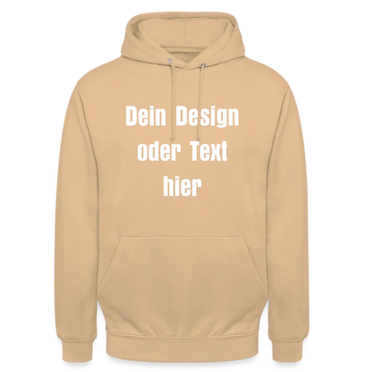 Unisex Hoodie - personalisierbare Vorder- und Rückseite - Pfirsich