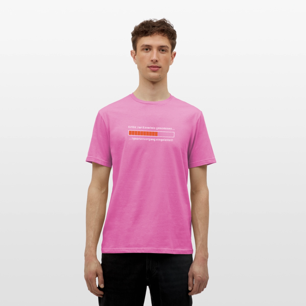 "Kritik" Motiv-T-Shirt für Männer - Pink