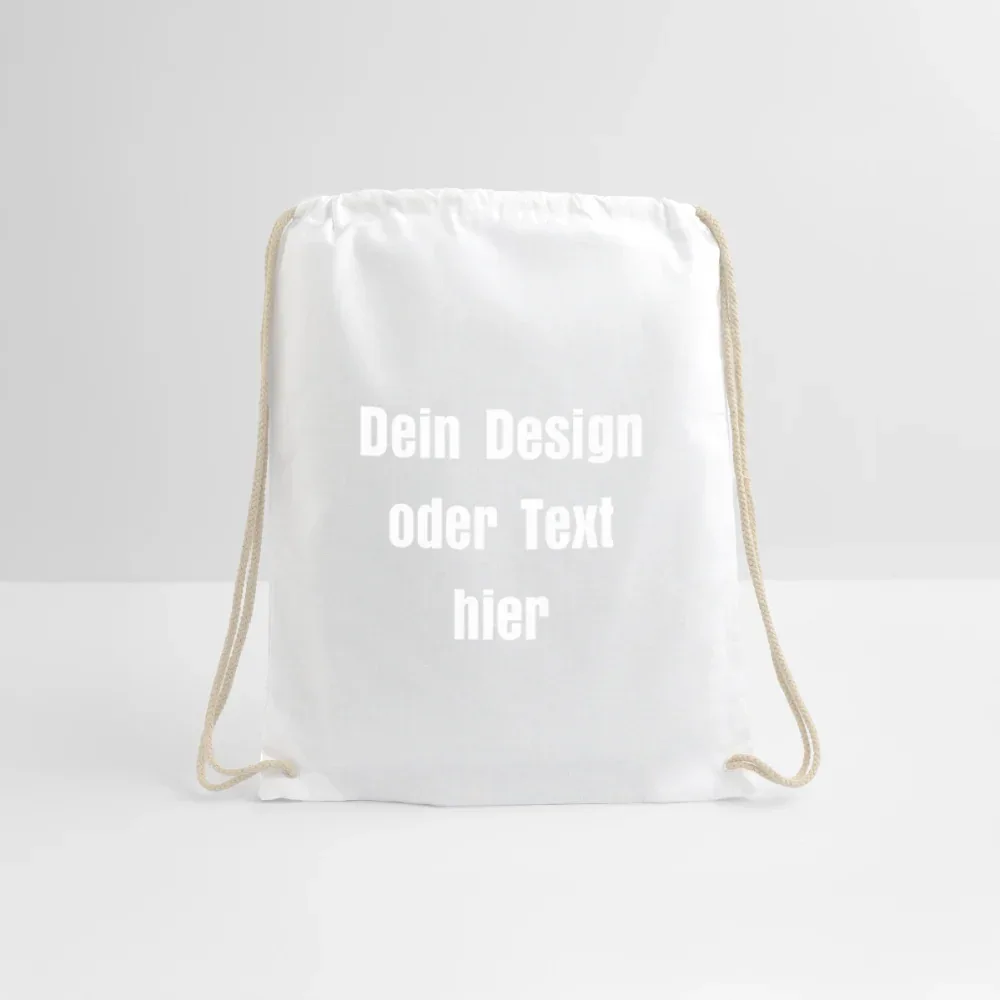 Turnbeutel - personalisierbar - Weiß