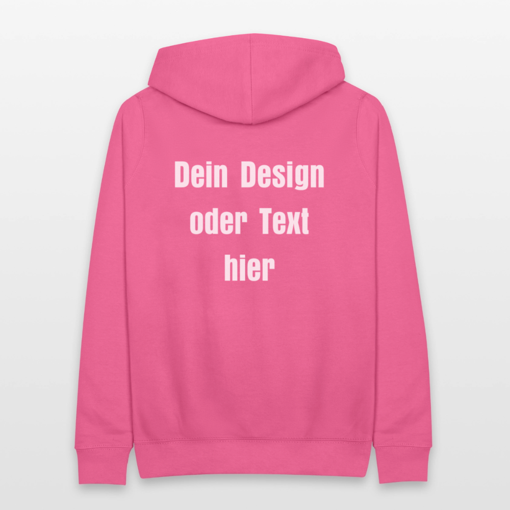 Frauen Hoodie - personalisierbare Vorder- und Rückseite - Pink
