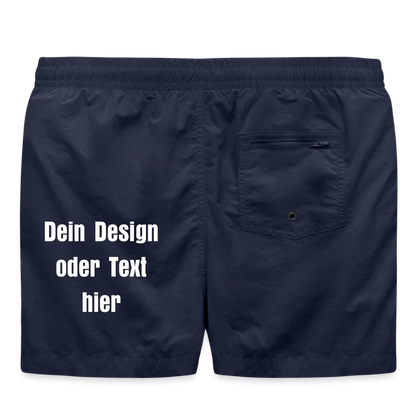 Badeshorts - personalisierbare Vorder- und Rückseite - French Navy
