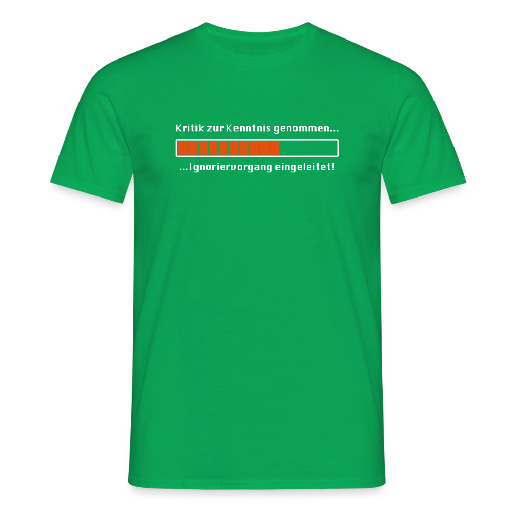 "Kritik" Motiv-T-Shirt für Männer - Kelly Green