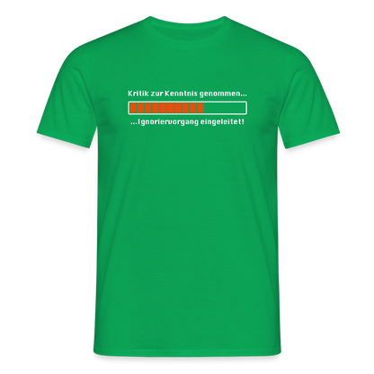 "Kritik" Motiv-T-Shirt für Männer - Kelly Green