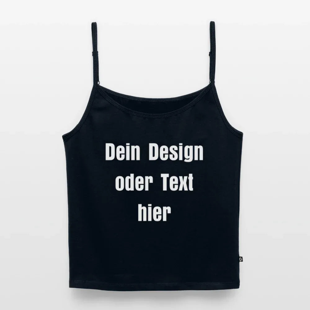 Frauen Spaghetti Tank Top - personalisierbar - Navy