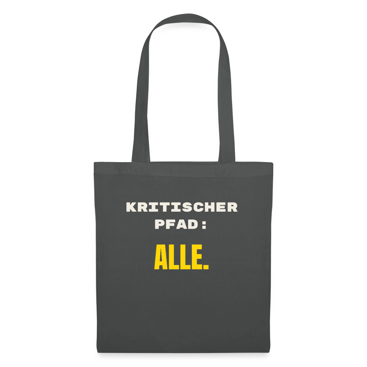 Kritischer Pfad: alle. Stoffbeutel, Farbe Graphite