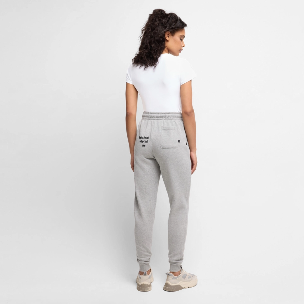 Frauen Premium Bio Jogginghose - personalisierbar - Grau meliert