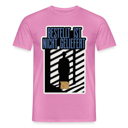 "Bestellt ist nicht geliefert. Film-noir-Motiv" Motiv-T-Shirt für Männer, Farbe Pink
