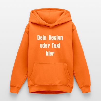 Teenager Hoodie - personalisierbare Vorder- und Rückseite - Orange