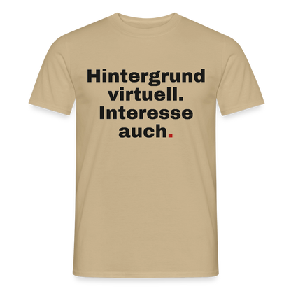 Hintergrund virtuell Motiv-T-Shirt für Männer, Farbe Sandbeige