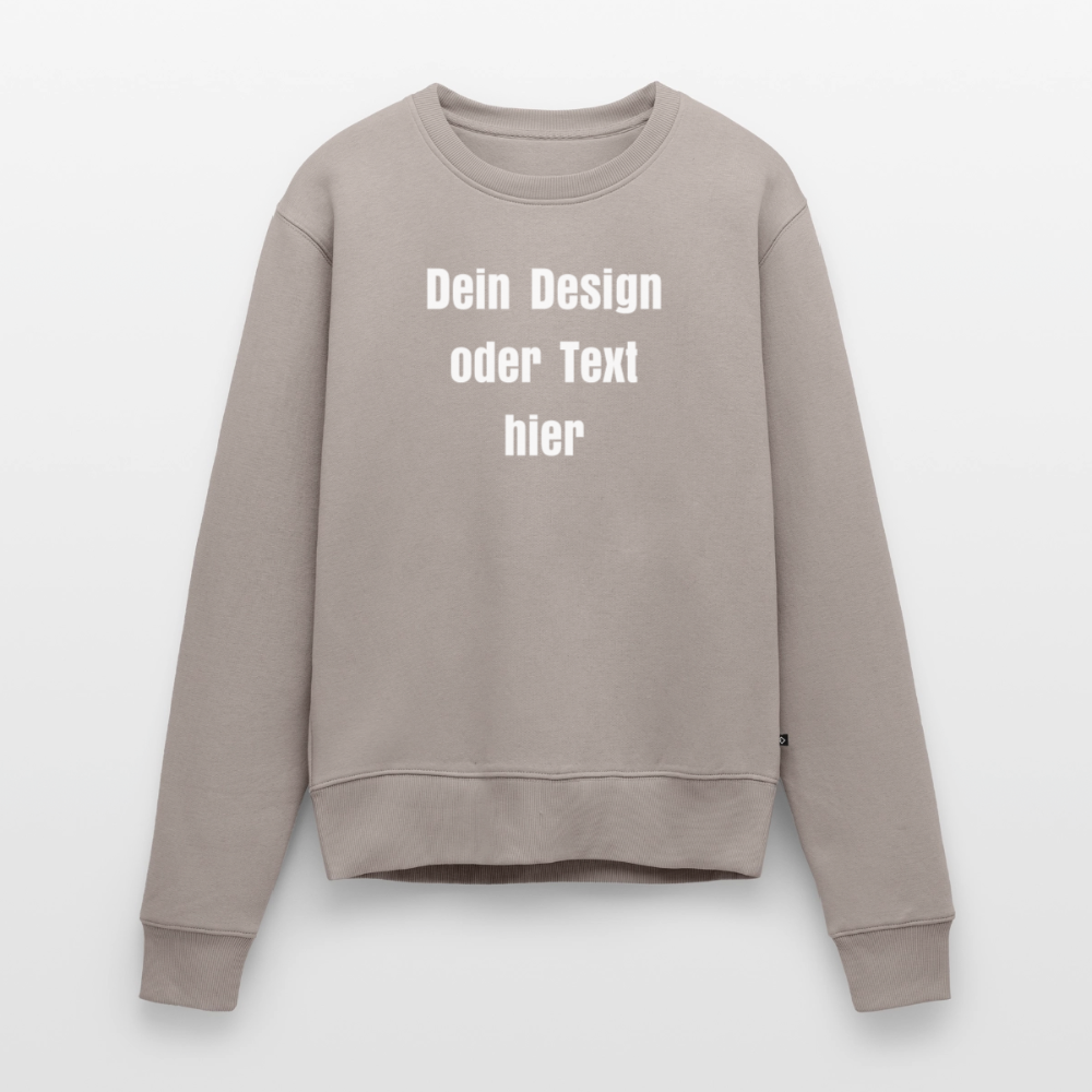 Frauen Premium Pullover - personalisierbar - Taupe