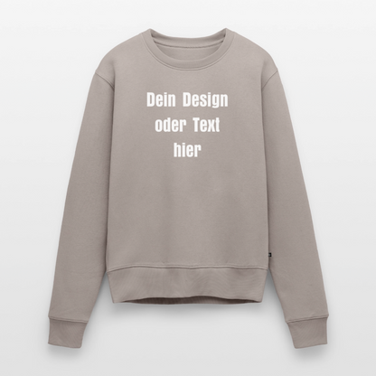 Frauen Premium Pullover - personalisierbar - Taupe