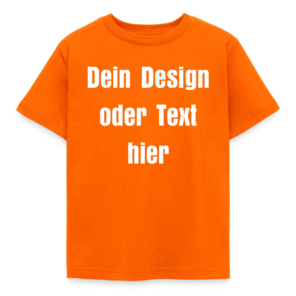 Kinder T-Shirt - personalisierbare Vorder- und Rückseite - Orange