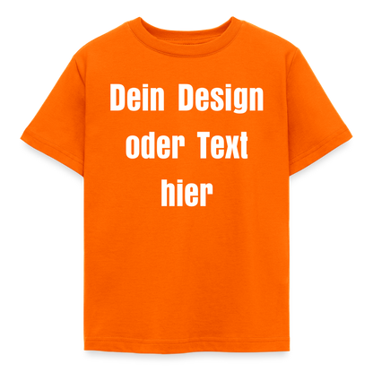 Kinder T-Shirt - personalisierbare Vorder- und Rückseite - Orange