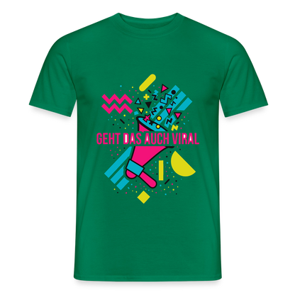 Geht das auch viral? Memphis-Motiv Motiv-T-Shirt für Männer, Farbe Kelly Green
