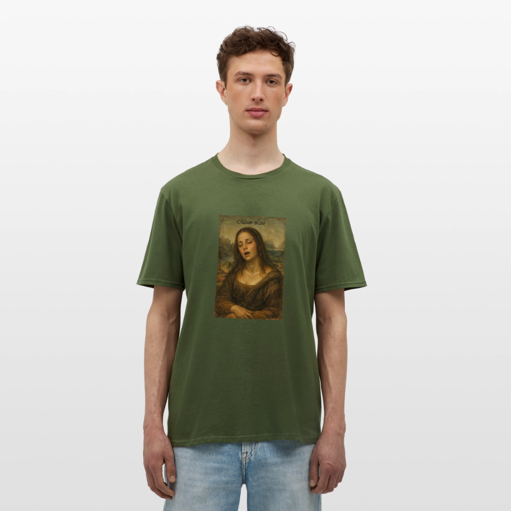 "Moan Lisa" Männer T-Shirt - Militärgrün
