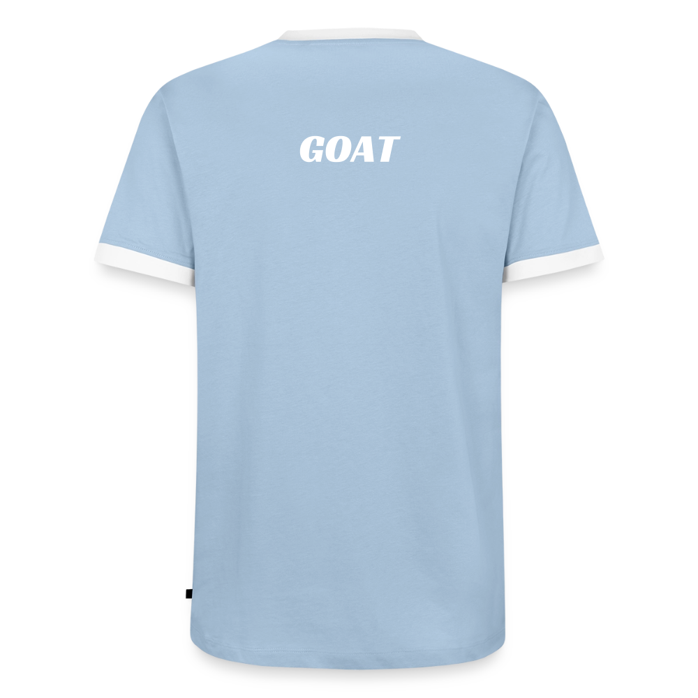 Männer T-Shirt "GOAT" - Hellblau/Weiß 