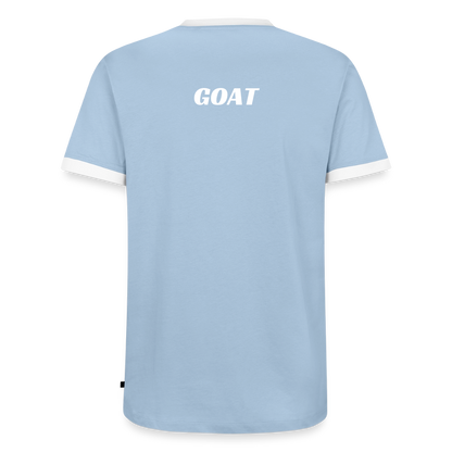 Männer T-Shirt "GOAT" - Hellblau/Weiß 