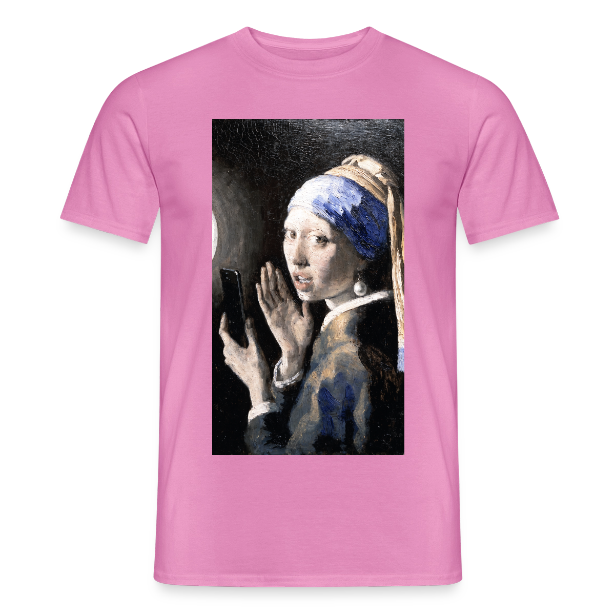 Das Reel. Renaissance-Motiv Motiv-T-Shirt für Männer, Farbe Pink