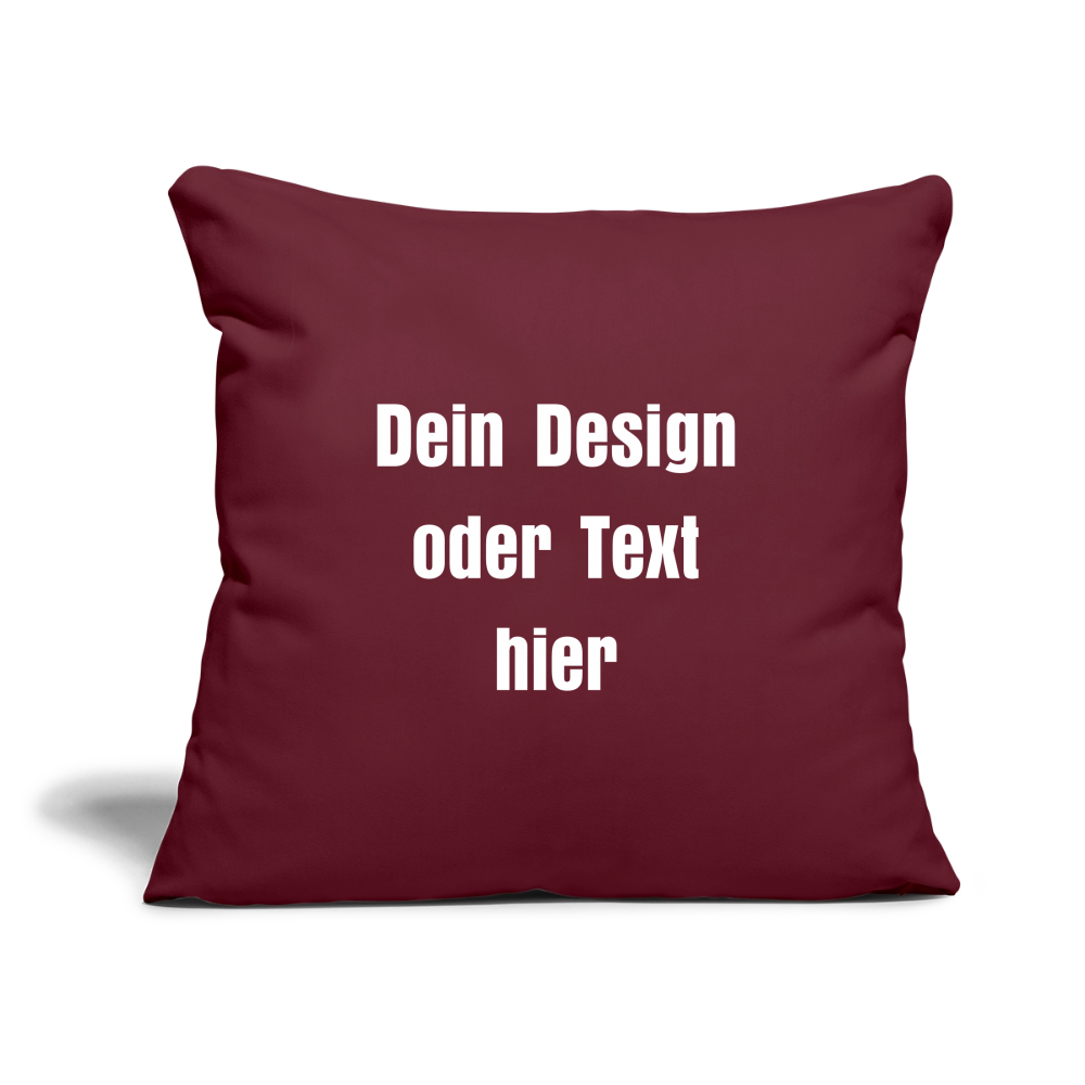 Sofakissenbezug 44 x 44 cm - personalisierbar - Burgunderrot