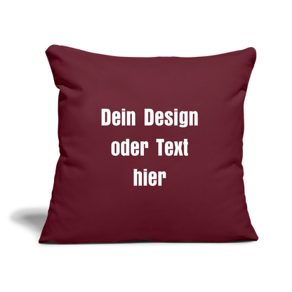 Sofakissenbezug 44 x 44 cm - personalisierbar - Burgunderrot