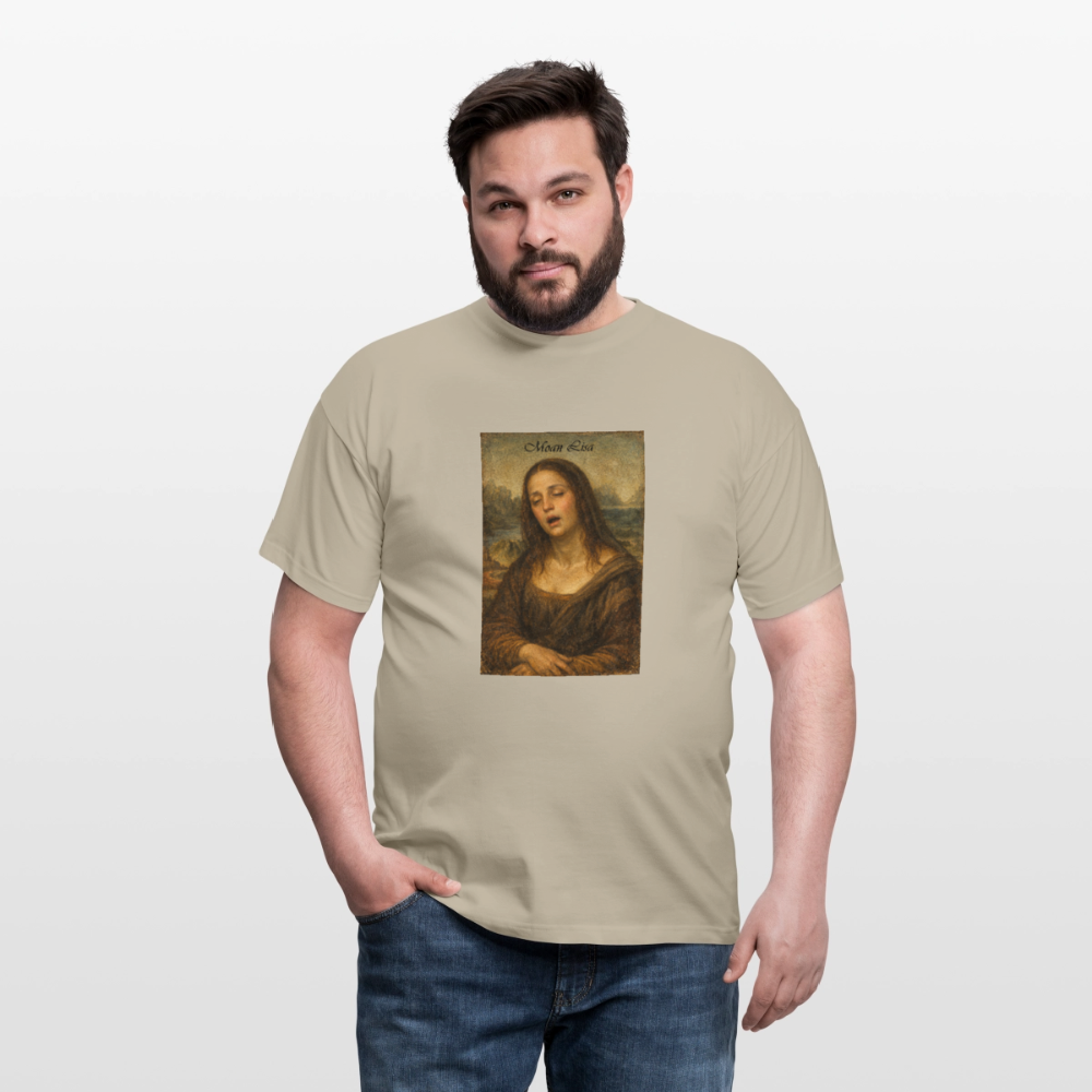 "Moan Lisa" Männer T-Shirt - Sandbeige