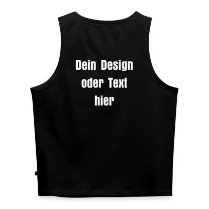 Frauen Cropped Tank Top - personalisierbar - Schwarz
