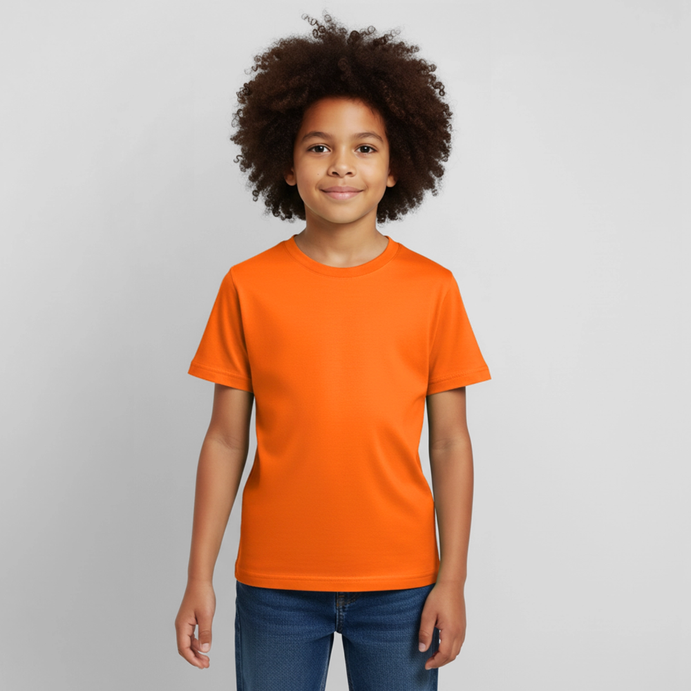 Kinder T-Shirt - personalisierbare Vorder- und Rückseite - Orange