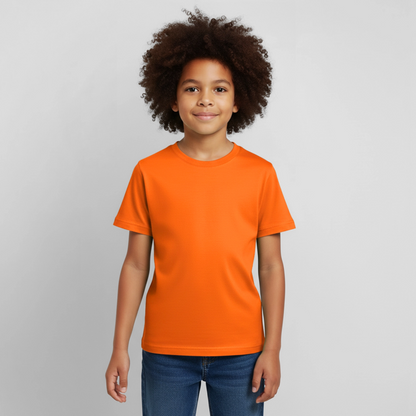 Kinder T-Shirt - personalisierbare Vorder- und Rückseite - Orange