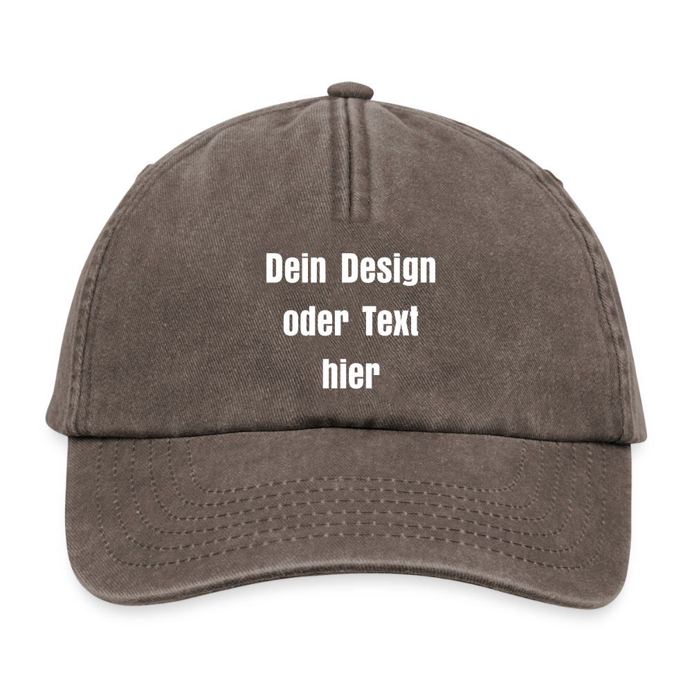 Relaxed Vintage Cap - personalisierbar - Vintage Braun