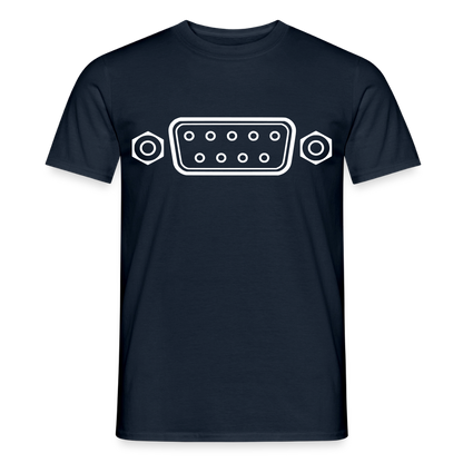 DB-9 RS-232 Retro T-Shirt für Herren - Navy
