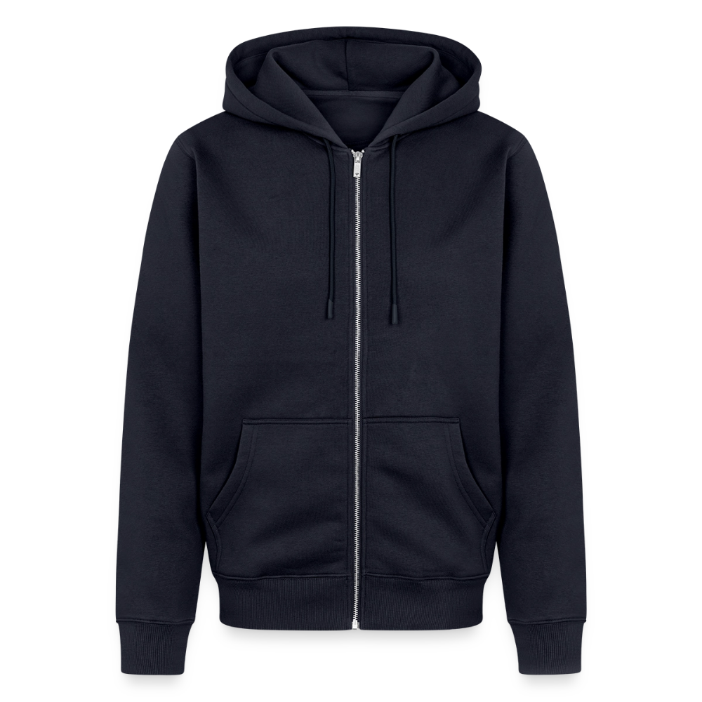 Männer Premium Kapuzenjacke - personalisierbare Vorder- und Rückseite - Navy