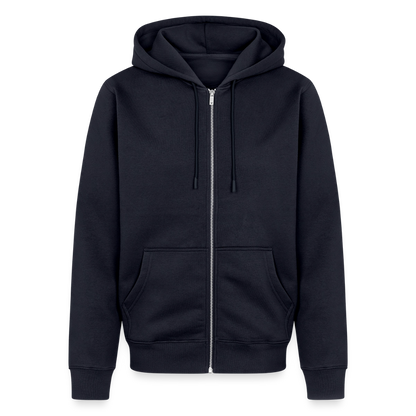 Männer Premium Kapuzenjacke - personalisierbare Vorder- und Rückseite - Navy