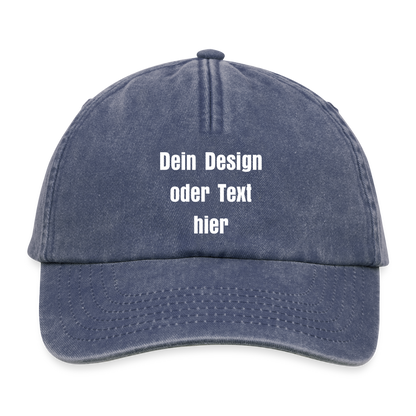 Relaxed Vintage Cap - personalisierbar - Vintage Denim