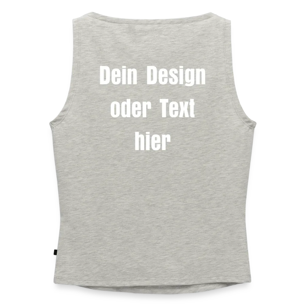 Frauen Tank Top mit U-Boot-Ausschnitt - personalisierbar - Grau meliert