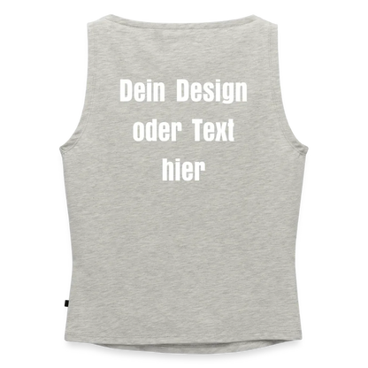 Frauen Tank Top mit U-Boot-Ausschnitt - personalisierbar - Grau meliert