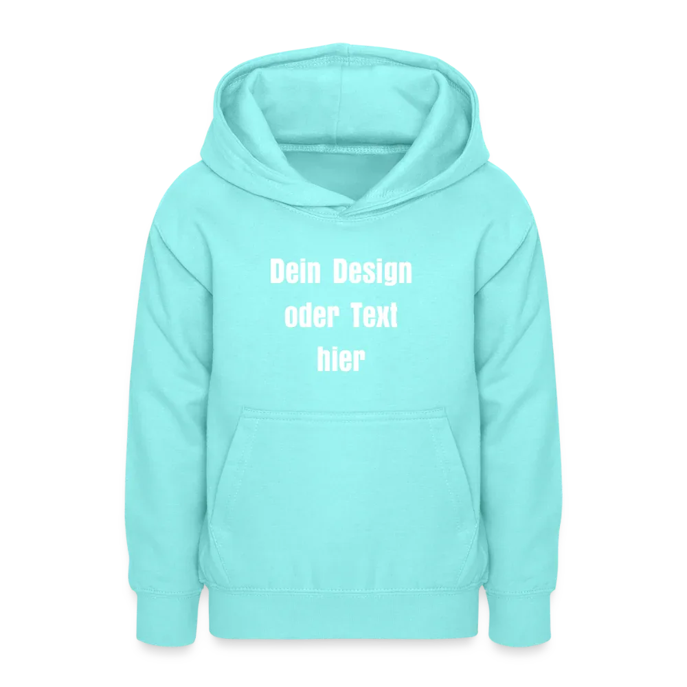 Teenager Hoodie - personalisierbare Vorder- und Rückseite - Pfefferminze