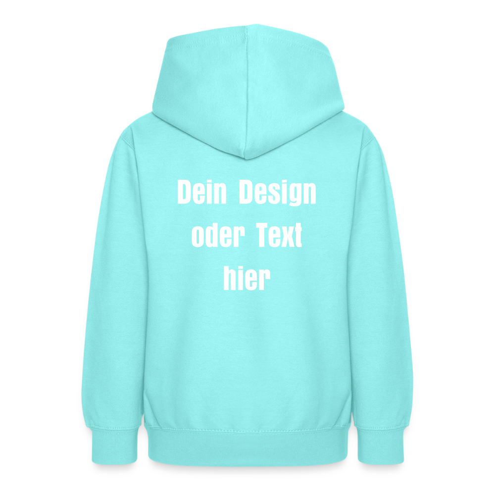Teenager Hoodie - personalisierbare Vorder- und Rückseite - Pfefferminze